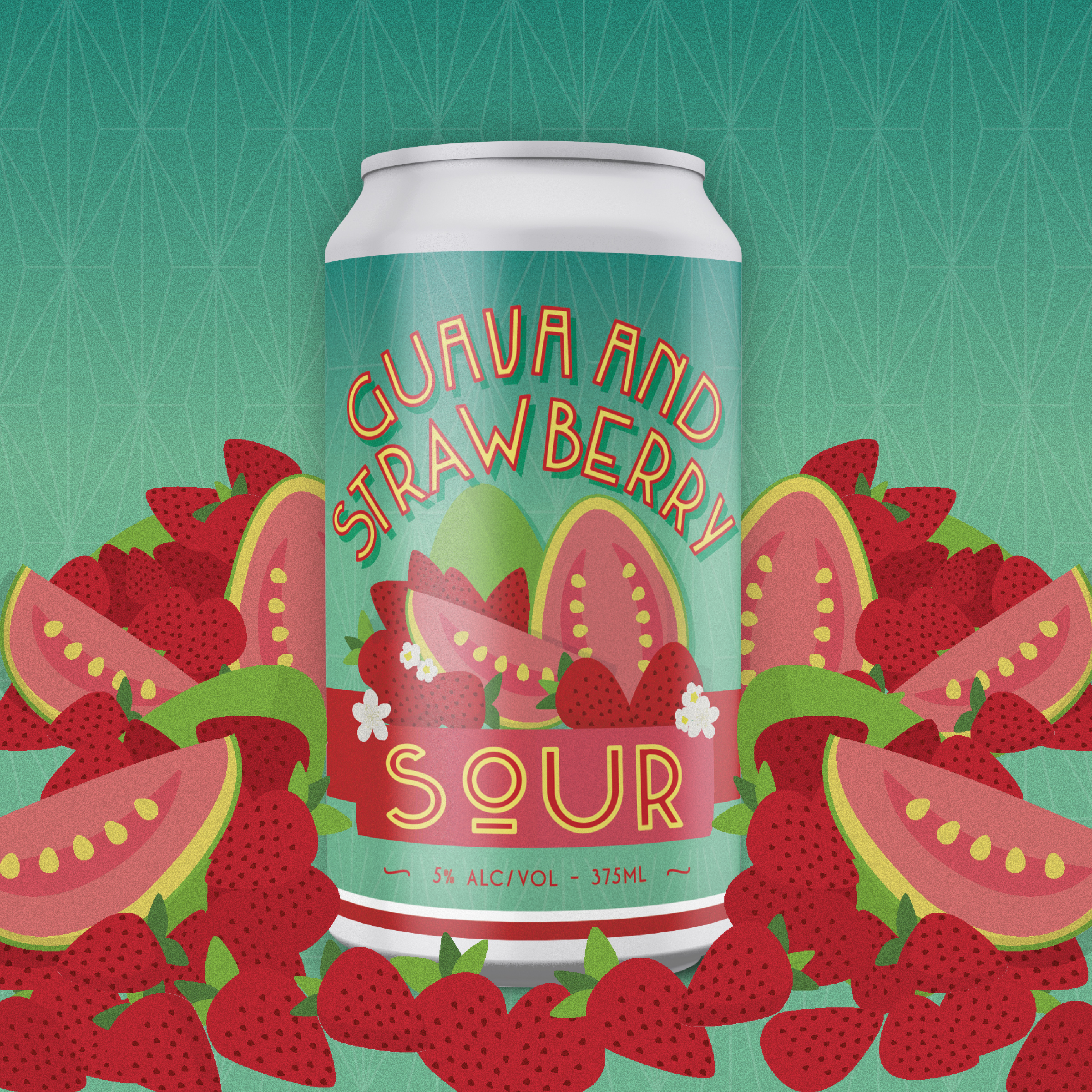 Guava and Strawberry Sour